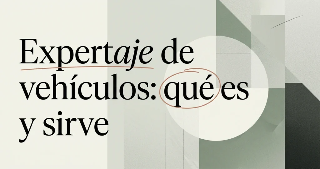Expertaje de vehículos: qué es y para qué sirve